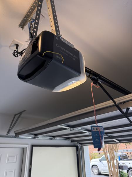 New smart garage door opener installation with WiFi connectivity