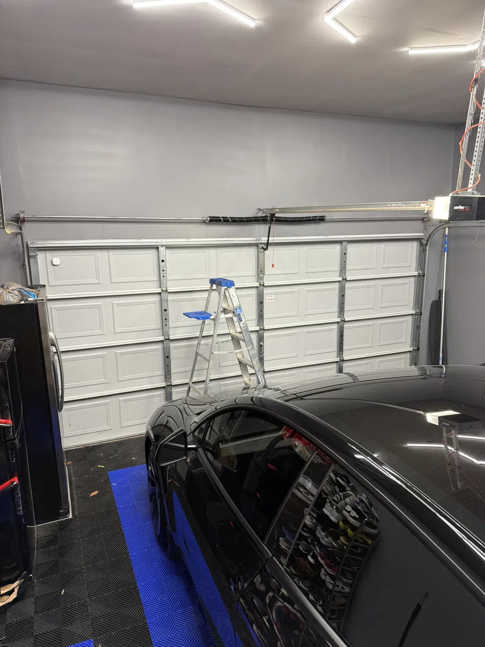 New torsion spring installed and garage door working in Midtown Atlanta